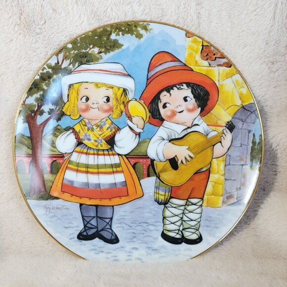 DOLLY DINGLE WORLD TRAVELER COLLECTOR PLATE SERIES 1 DOLLY SINGLE VISITS ITALY - Picture 1 of 6